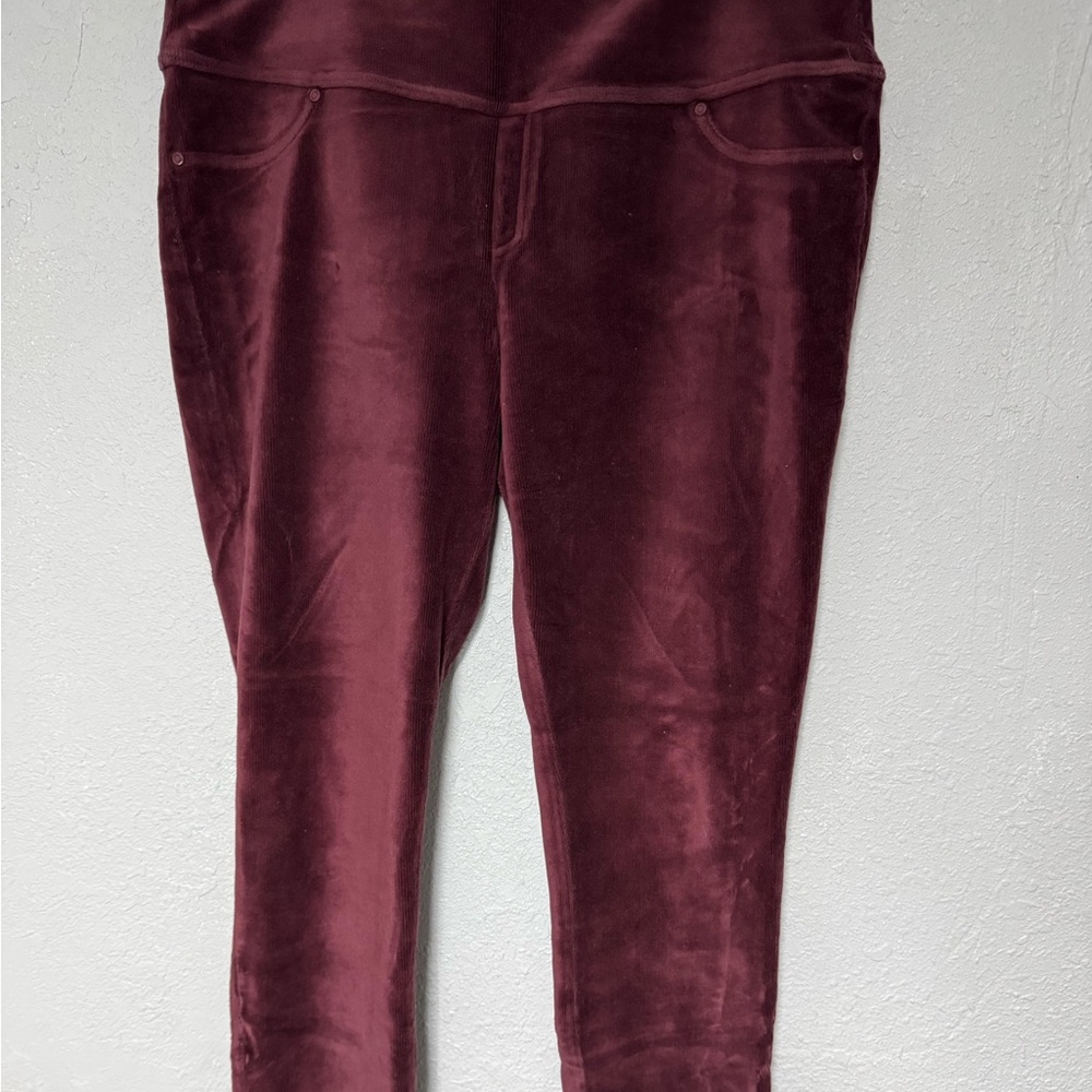 Women's Velvet Burgundy Leggings
